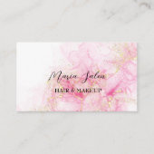Roze glittergoud waterverf Visitekaartje (Voorkant)