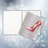 roze glitterij hoge hak schoen | planner