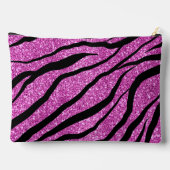 Roze Glitterij Zebra Strepen Patroon Etui (Achterkant)