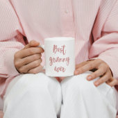 Roze glitterkalligrafie Best Granny Ever Koffiemok