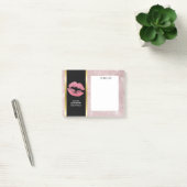 Roze glitterlips en Roos Gold tropische bladeren Post-it® Notes (Kantoor)