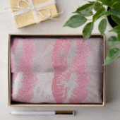 Roze glitterlips en Roos Gold tropische bladeren Tissuepapier (Geschenk)
