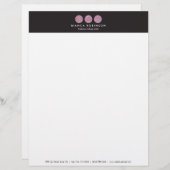 Roze glitterpalet voor Freelance Makeup Artist Gepersonaliseerd Briefhoofd (Voorkant / Achterkant)