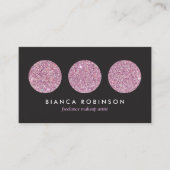 Roze glitterpalet voor Freelance Makeup Artist Visitekaartje (Voorkant)