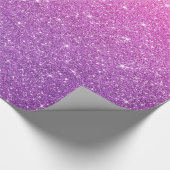 Roze glitterpatroon cadeaupapier (Hoek)