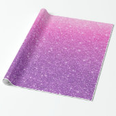 Roze glitterpatroon cadeaupapier (Uitgerold)