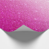 Roze glitterpatroon cadeaupapier (Hoek)
