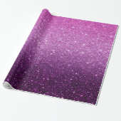 Roze glitterpatroon cadeaupapier (Uitgerold)