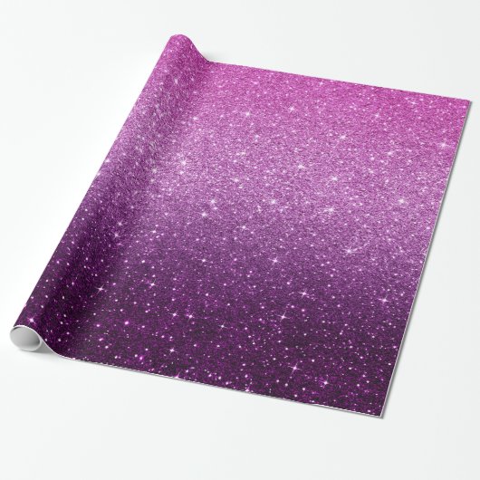 Roze glitterpatroon cadeaupapier (Uitgerold)