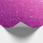 Roze glitterpatroon cadeaupapier (Hoek)