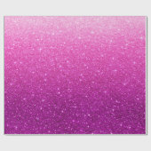 Roze glitterpatroon cadeaupapier (Vlak)