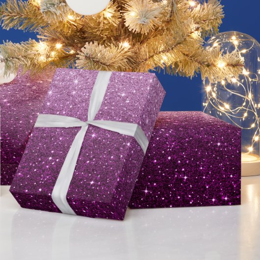 Roze glitterpatroon cadeaupapier (Feestdagen)