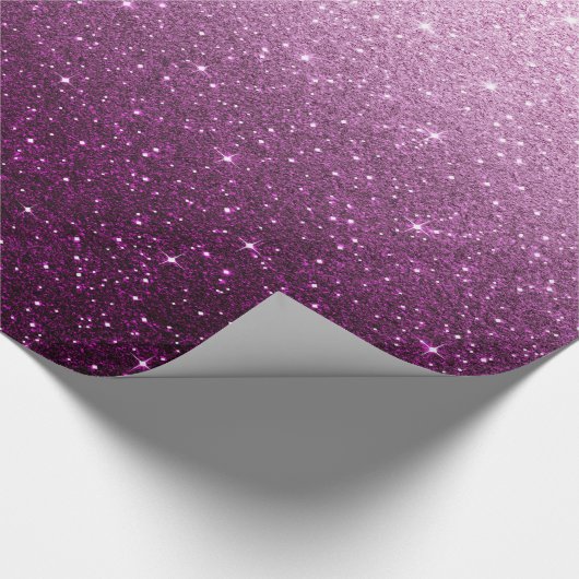 Roze glitterpatroon cadeaupapier (Hoek)