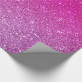 Roze glitterpatroon cadeaupapier (Hoek)