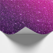 Roze glitterpatroon cadeaupapier (Hoek)
