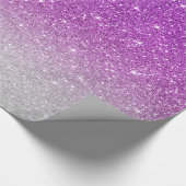 Roze glitterpatroon cadeaupapier (Hoek)