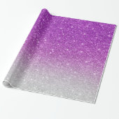 Roze glitterpatroon cadeaupapier (Uitgerold)