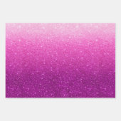 Roze glitterpatroon inpakpapier vel (Voorkant 3)