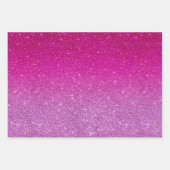 Roze glitterpatroon inpakpapier vel (Voorkant 2)