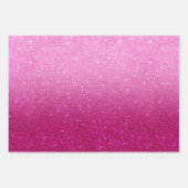 Roze glitterpatroon inpakpapier vel (Voorkant)