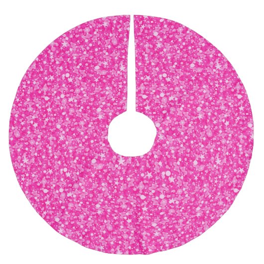 Roze glitterpatroon kerstboom rok (Voorkant)