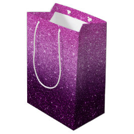 Roze glitterpatroon medium cadeauzakje