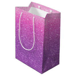 Roze glitterpatroon medium cadeauzakje