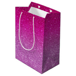 Roze glitterpatroon medium cadeauzakje