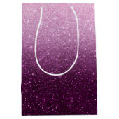 Roze glitterpatroon medium cadeauzakje (Voorkant)