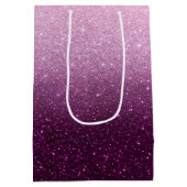 Roze glitterpatroon medium cadeauzakje (Achterkant)