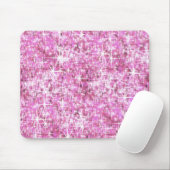 Roze glitterpatroon muismat (Met muis)