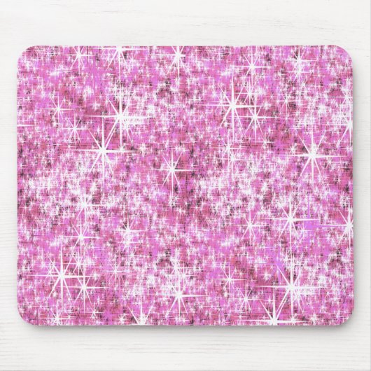 Roze glitterpatroon muismat (Voorkant)