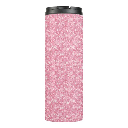 Roze glitterpatroon thermosbeker (Achterkant)