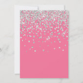 Roze Glitters 50e Verjaardag Kaart (Achterkant)
