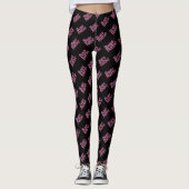 Roze Glitters Baas Babe Leggings (Voorkant)