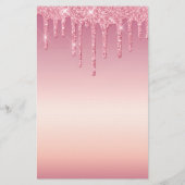 Roze Glitters Dripps EYELASH SALON SERVICE LIJST Flyer (Achterkant)