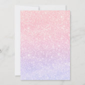 Roze Glitters en Gouden Laarzen en Bling Verjaarda Kaart (Achterkant)