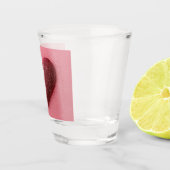 Roze glitters hart shotglaasjes. shot glas (Rechts)