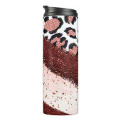 Roze Glitters Leopard Thermosbeker (Geroteerd rechts)