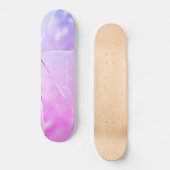 Roze glitters moderne naam gepersonaliseerd cool m persoonlijk skateboard (Voorkant)