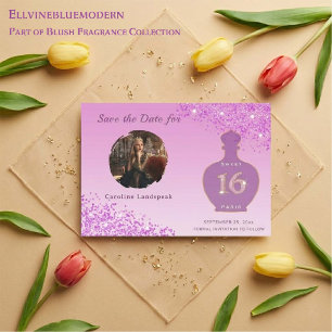 Roze Glitters Paris Geur Studio Sweet 16 Save The Date