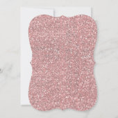 Roze Glitters Roze Goud Glam Bruidsdouche Kaart (Achterkant)