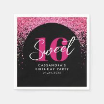 roze glitters Sweet Sixteen Birthday Party