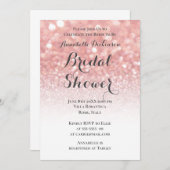 Roze glitters thema kaart (Voorkant / Achterkant)