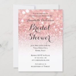 Roze glitters thema kaart