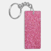 Roze glitters uiterlijk, sleutelhanger (Voorkant Links)