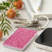 Roze glitters uiterlijk, sleutelhanger (Voorkant Rechts)