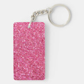 Roze glitters uiterlijk, sleutelhanger (achterkant)
