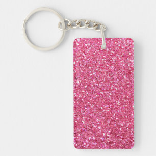 Roze glitters uiterlijk, sleutelhanger