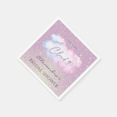 Roze Glitters Zij is op Cloud 9 Bruidsdouche Servet (Hoek)